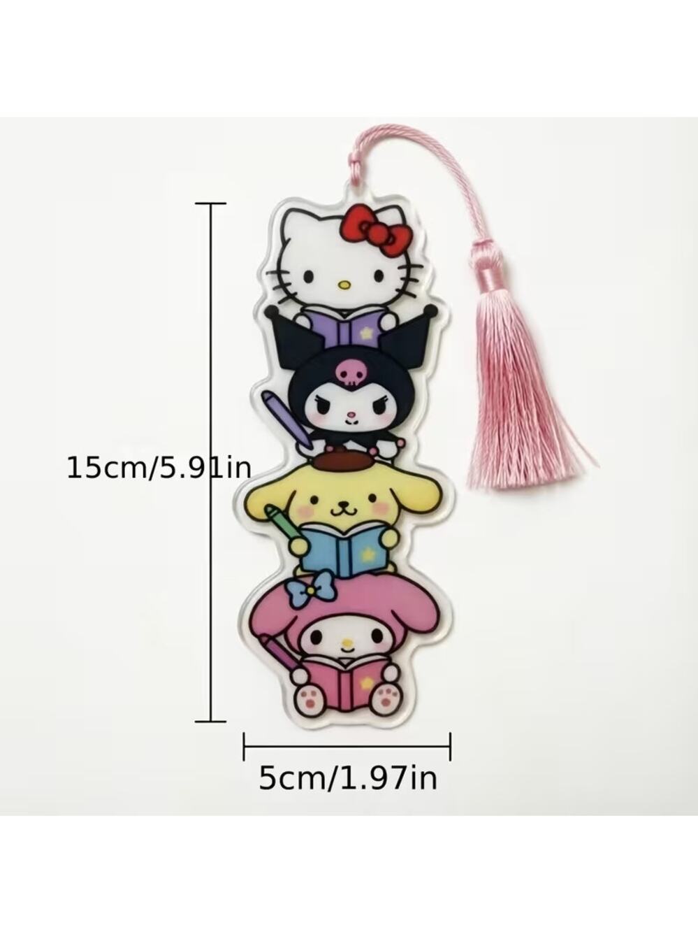 #6810 Hello Kitty & Friends Character Stack Acrylic Bookmark